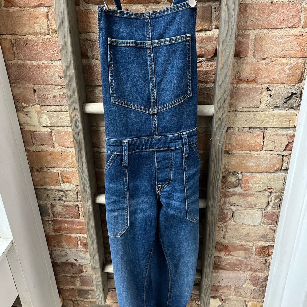 True Religion Dark Blue Denim Overalls